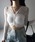 me+em select�i�~�[���Z���N�g�j�́u�y �Qcolor �z�t�����g�{�^���V���[�g���[�X�J�[�f�B�K�� �^ front button short lace cardigan�i�J�[�f�B�K��/�{�����j�v�b�z���C�g