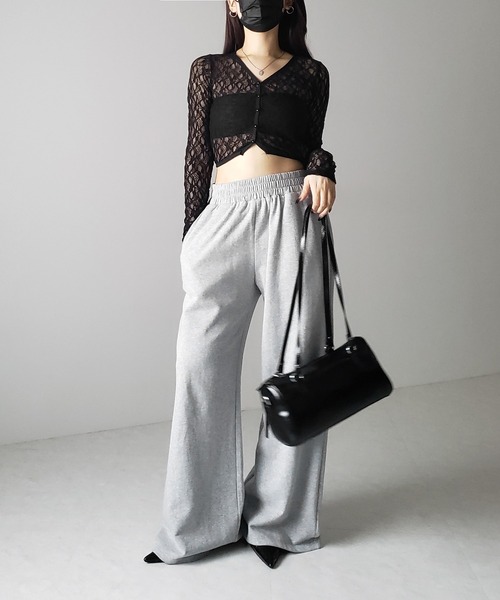 me+em select(ミームセレクト)の「【 2color 】フロントボタンショートレースカーディガン / front button short lace cardigan(カーディガン/ボレロ・レディース・ブラック/ホワイト・FREE)」の12枚目の写真