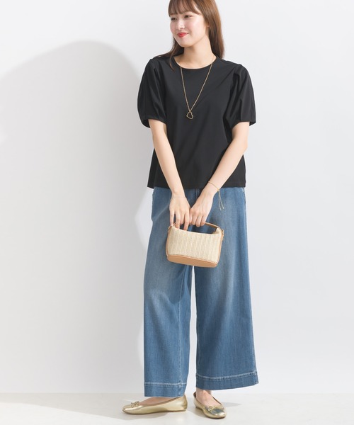 PICCIN（ピッチン）の「タックスリーブカットソー（Tシャツ/カットソー・レディース・オフホワイト/ブラック・M）」の15枚目の写真