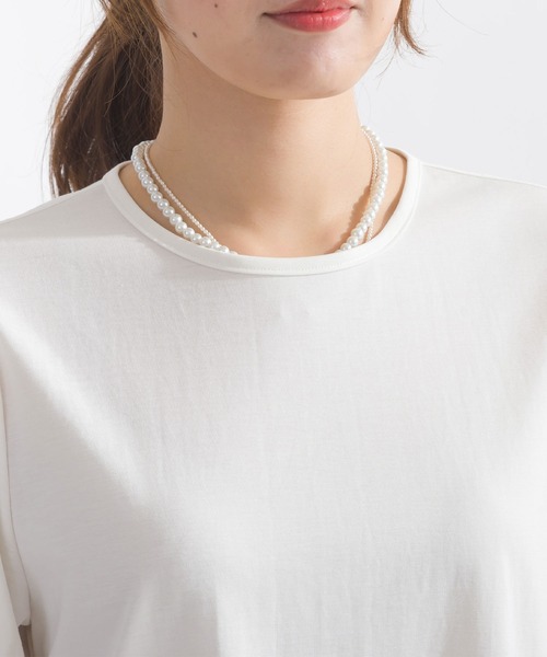 PICCIN（ピッチン）の「タックスリーブカットソー（Tシャツ/カットソー・レディース・オフホワイト/ブラック・M）」の18枚目の写真