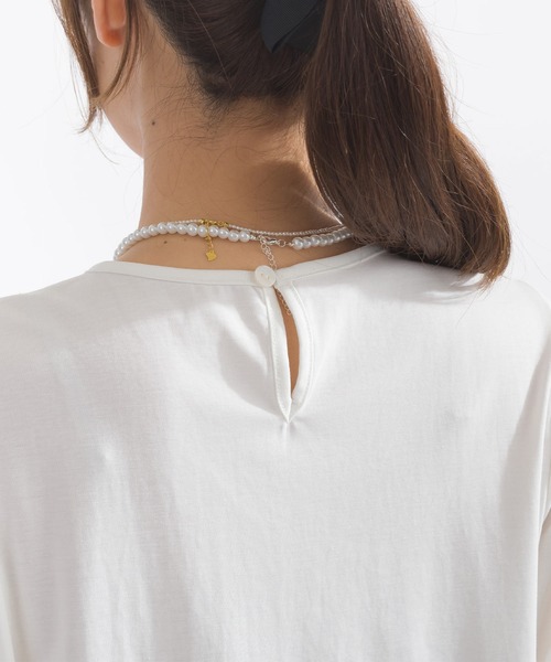 PICCIN（ピッチン）の「タックスリーブカットソー（Tシャツ/カットソー・レディース・オフホワイト/ブラック・M）」の19枚目の写真