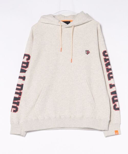 JUGLANS(ユグランス)の「【SPALDING】ARM PRINT SWEAT HOODIE / スポルディング 袖ロゴ スウェットパーカー(パーカー・メンズ・ワイン/ブラック/グレー・M/L/XL)」の2枚目の写真