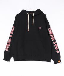 【SPALDING】ARM PRINT SWEAT HOODIE / スポルディング 袖ロゴ スウェットパーカー