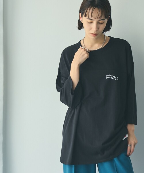 SUNNY  SPORTS（サニースポーツ）の「SunnySports別注フットボールTシャツ（Tシャツ/カットソー・レディース・ブラック/ナチュラル/ダークグレー・FREE）」の10枚目の写真