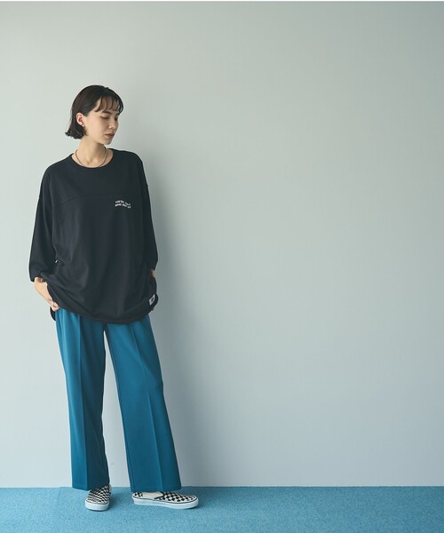 SUNNY  SPORTS（サニースポーツ）の「SunnySports別注フットボールTシャツ（Tシャツ/カットソー・レディース・ブラック/ナチュラル/ダークグレー・FREE）」の13枚目の写真