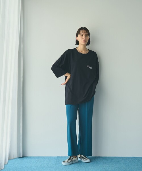 SUNNY  SPORTS（サニースポーツ）の「SunnySports別注フットボールTシャツ（Tシャツ/カットソー・レディース・ブラック/ナチュラル/ダークグレー・FREE）」の14枚目の写真
