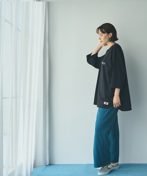 SUNNY  SPORTS（サニースポーツ）の「SunnySports別注フットボールTシャツ（Tシャツ/カットソー・レディース・ブラック/ナチュラル/ダークグレー・FREE）」の15枚目の写真
