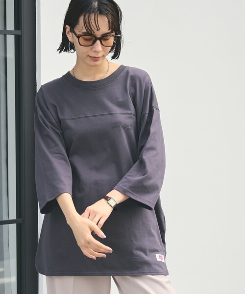 SUNNY  SPORTS（サニースポーツ）の「SunnySports別注フットボールTシャツ（Tシャツ/カットソー・レディース・ブラック/ナチュラル/ダークグレー・FREE）」の17枚目の写真