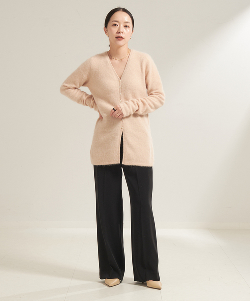 plage（プラージュ）の「Light Fur Midi カーディガン（カーディガン/ボレロ・レディース・チャコールグレー/ベージュ・FREE）」の9枚目の写真