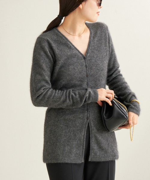 plage（プラージュ）の「Light Fur Midi カーディガン（カーディガン/ボレロ・レディース・チャコールグレー/ベージュ・FREE）」の16枚目の写真