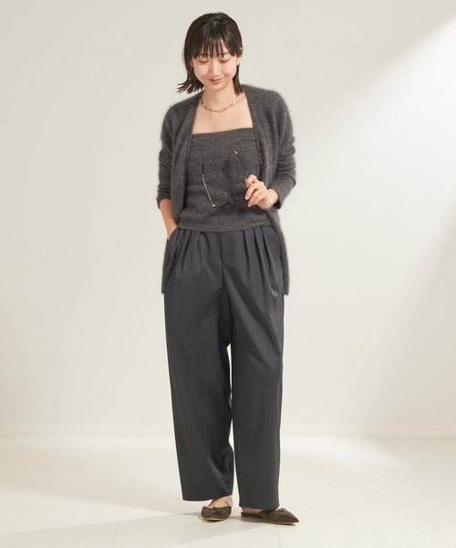 plage（プラージュ）の「Light Fur Midi カーディガン（カーディガン/ボレロ・レディース・チャコールグレー/ベージュ・FREE）」の19枚目の写真