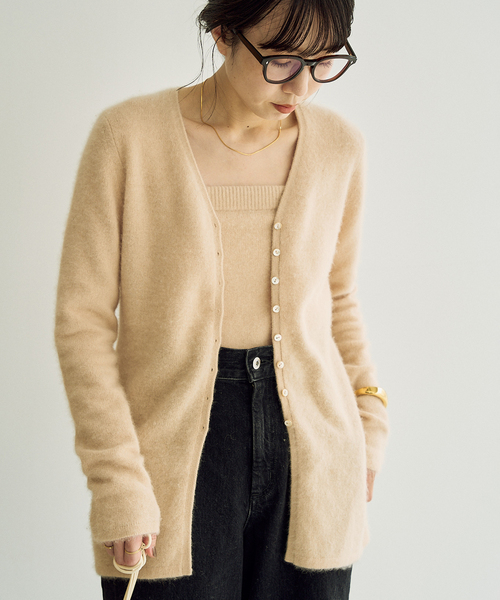 Plage プラージュ＊Light fur midi カーディガン ベージュ Plage プラージュ＊Light fur midi カーディガン ベージュ