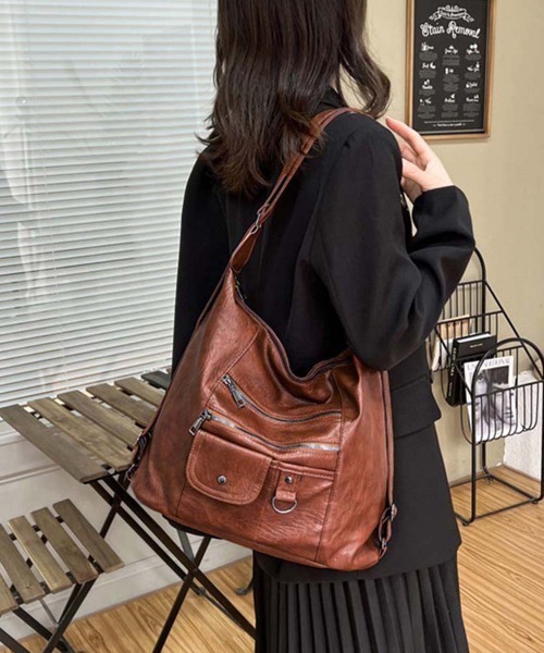Miniministore（ミニミニストア）の「トートバッグ リュックサック2way（トートバッグ・レディース・ブラウン/ブラック・FREE）」の2枚目の写真