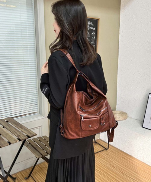 Miniministore（ミニミニストア）の「トートバッグ リュックサック2way（トートバッグ・レディース・ブラウン/ブラック・FREE）」の18枚目の写真