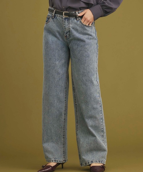 Edit Sheen(エディットシーン)の「ローライズデニムパンツ(デニムパンツ・レディース・ブルー/グレー・M)」の2枚目の写真