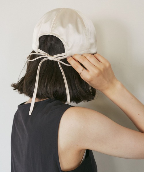 ROPE' PICNIC(ロペピクニック)の「バックリボンサテンキャップ(キャップ・レディース・シルバー/ブラック/キナリ・FREE)」の21枚目の写真