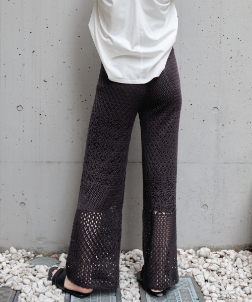 【新品未使用】Misha&puff ニットワイドパンツ 美脚サイドフリンジニットパンツ ワイドパンツ | 株式会社niji