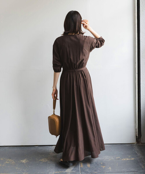 Noble（ノーブル）の「ピーチタッチクロスカシュクールワンピース 