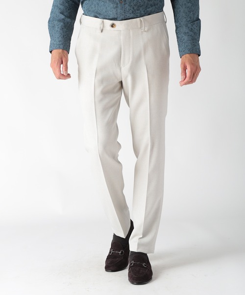 MEN'S BIGI（メンズビギ）の「ウール調メランジシャークパンツ（スラックス・メンズ・ブルー/グレー/チャコールグレー/ブラウン・01/04/03/02）」の6枚目の写真