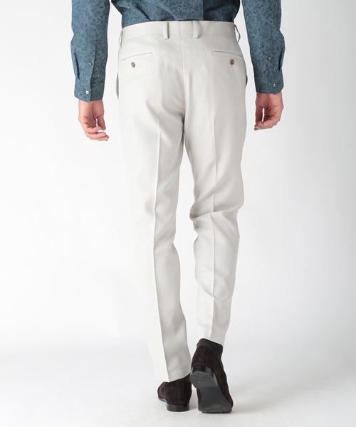 MEN'S BIGI（メンズビギ）の「ウール調メランジシャークパンツ（スラックス・メンズ・ブルー/グレー/チャコールグレー/ブラウン・01/04/03/02）」の8枚目の写真