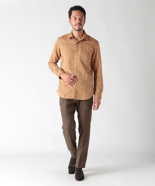 MEN'S BIGI（メンズビギ）の「ウール調メランジシャークパンツ（スラックス・メンズ・ブルー/グレー/チャコールグレー/ブラウン・01/04/03/02）」の9枚目の写真