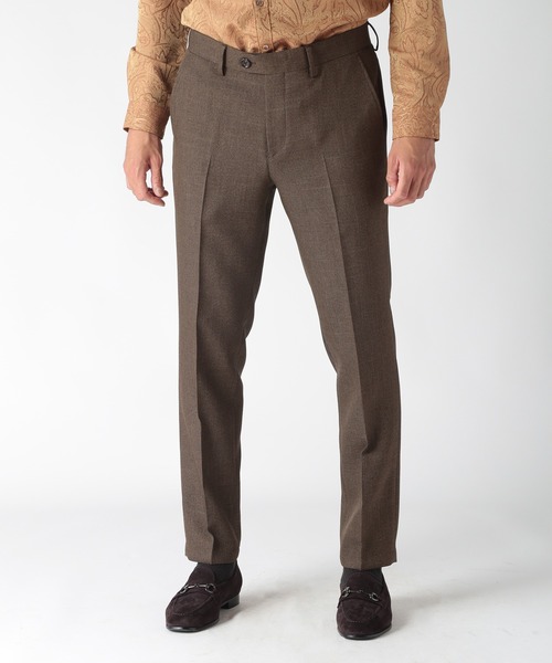 MEN'S BIGI（メンズビギ）の「ウール調メランジシャークパンツ（スラックス・メンズ・ブルー/グレー/チャコールグレー/ブラウン・01/04/03/02）」の11枚目の写真