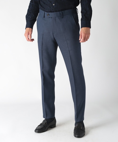 MEN'S BIGI（メンズビギ）の「ウール調メランジシャークパンツ（スラックス・メンズ・ブルー/グレー/チャコールグレー/ブラウン・01/04/03/02）」の14枚目の写真