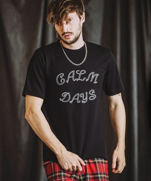 mt9202-CALMDAYSﾌﾟﾘﾝﾄC-N-T Tシャツ（Tシャツ/カットソー）｜NO ID.（ノーアイディ）