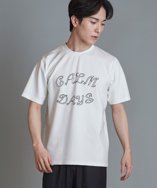 mt9202-CALMDAYSﾌﾟﾘﾝﾄC-N-T Tシャツ（Tシャツ/カットソー）｜NO ID.（ノーアイディ）