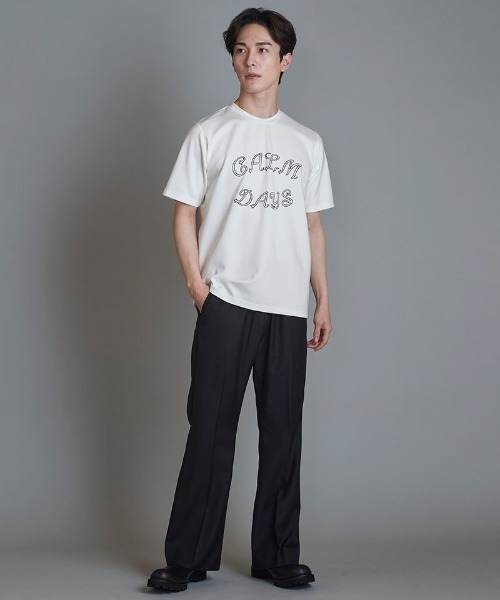 mt9202-CALMDAYSﾌﾟﾘﾝﾄC-N-T Tシャツ（Tシャツ/カットソー）｜NO ID.（ノーアイディ）