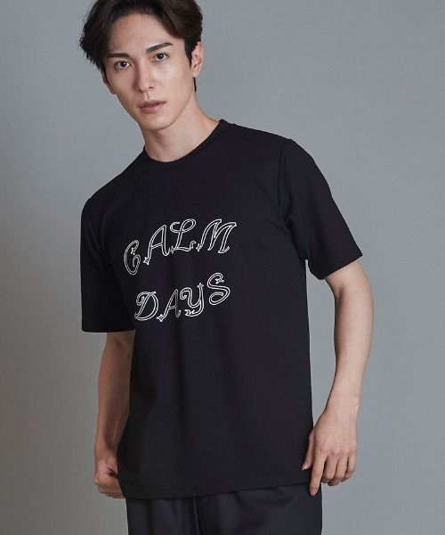 mt9202-CALMDAYSﾌﾟﾘﾝﾄC-N-T Tシャツ（Tシャツ/カットソー）｜NO ID.（ノーアイディ）