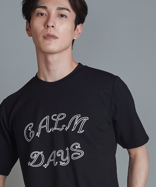 mt9202-CALMDAYSﾌﾟﾘﾝﾄC-N-T Tシャツ（Tシャツ/カットソー）｜NO ID.（ノーアイディ）
