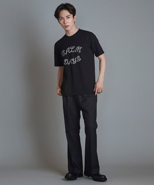 mt9202-CALMDAYSﾌﾟﾘﾝﾄC-N-T Tシャツ（Tシャツ/カットソー）｜NO ID.（ノーアイディ）