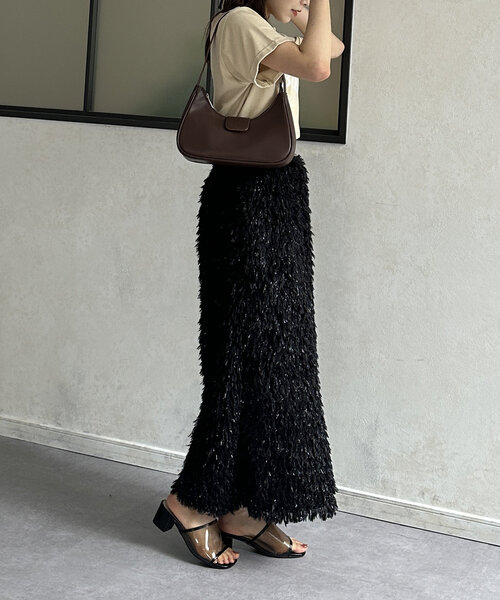 Thevon（ゼボン）の「ハーフムーンワンハンドルバッグ（ショルダーバッグ・レディース・ブラック/マスタード/ダークブラウン・FREE）」の17枚目の写真