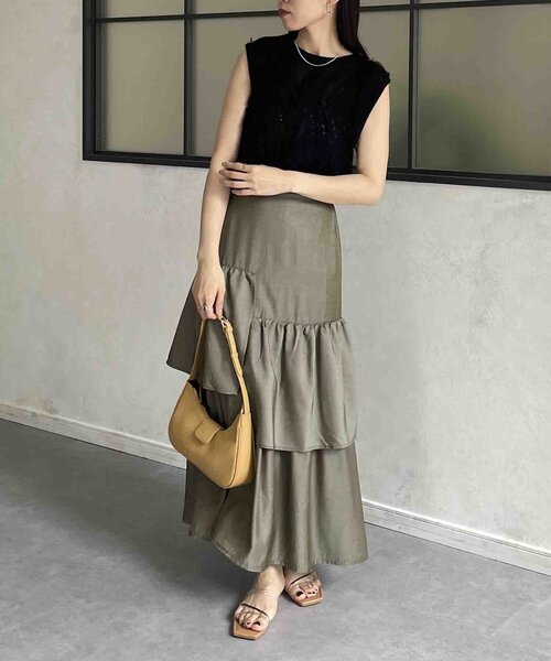 Thevon（ゼボン）の「ハーフムーンワンハンドルバッグ（ショルダーバッグ・レディース・ブラック/マスタード/ダークブラウン・FREE）」の9枚目の写真