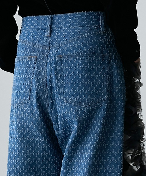 forksy.(フォルクシー)の「【forksy.】ジャガード デザインデニムパンツ(デニムパンツ・レディース・ブルー/インディゴブルー・L/M)」の9枚目の写真