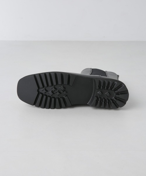 NANO universe(ナノユニバース)の「サイドゴアショートブーツ(ブーツ・レディース・ブラック/アイボリー・36/37/38)」の7枚目の写真