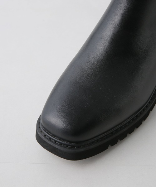 NANO universe(ナノユニバース)の「サイドゴアショートブーツ(ブーツ・レディース・ブラック/アイボリー・36/37/38)」の9枚目の写真