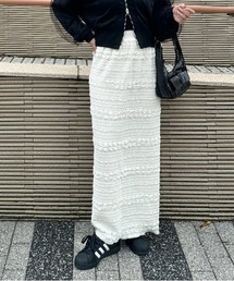 y/m by misato | フロントジップジャガードナロ－スカート(スカート)