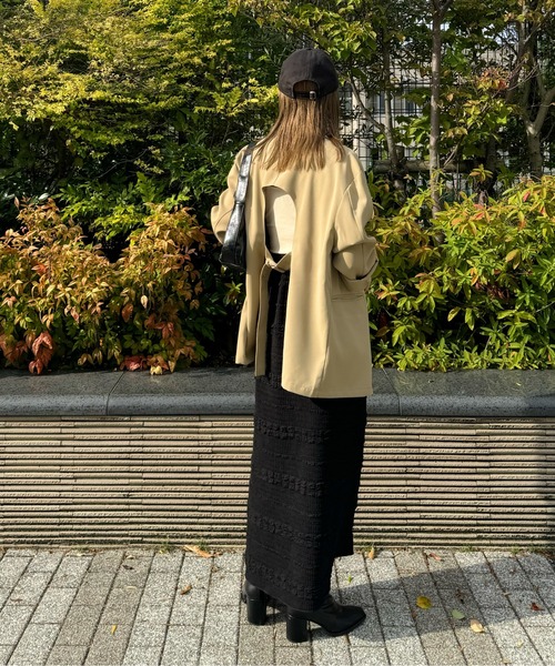 y/m by misato（イムバイミサト）の「フロントジップジャガードナロ－スカート（スカート・レディース・アイボリー/ブラック・FREE）」の21枚目の写真