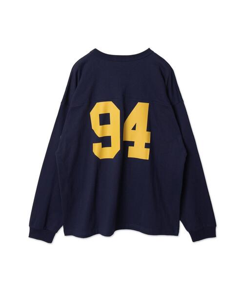 WEGO(ウィゴー)の「WEGO/ナンバリングフットボールBIGロン T(Tシャツ/カットソー・メンズ・ネイビー/オフホワイト/ダークグリーン・MEDIUM/LARGE)」の18枚目の写真