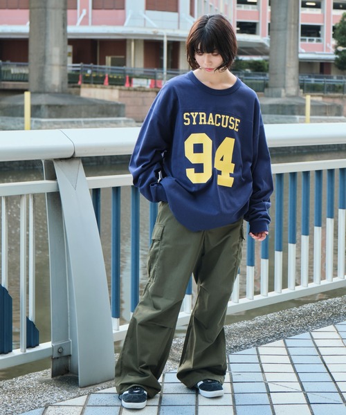 WEGO(ウィゴー)の「WEGO/ナンバリングフットボールBIGロン T(Tシャツ/カットソー・メンズ・ネイビー/オフホワイト/ダークグリーン・MEDIUM/LARGE)」の11枚目の写真
