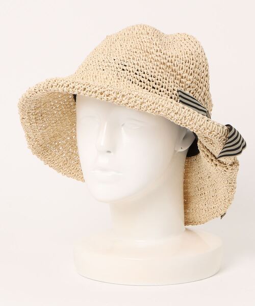 PLAYBOY（プレイボーイ）の「【完売】【Radellia】 リボンペーパークロッシェ（ハット・レディース・アイボリー/ホワイト/ベージュ・FREE）」の3枚目の写真