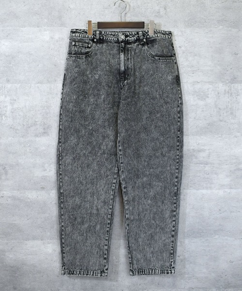 Anytime Songs（エニータイムソングス）の「vintage like loose fit tapered denim pants/ヴィンテージ ライク ルーズフィット テーパード デニムパンツ（デニムパンツ・メンズ・ブラック系その他/ケミカルウォッシュ/ブラック・M/L/XL）」の2枚目の写真