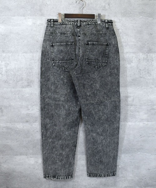 Anytime Songs（エニータイムソングス）の「vintage like loose fit tapered denim pants/ヴィンテージ ライク ルーズフィット テーパード デニムパンツ（デニムパンツ・メンズ・ブラック系その他/ケミカルウォッシュ/ブラック・M/L/XL）」の4枚目の写真