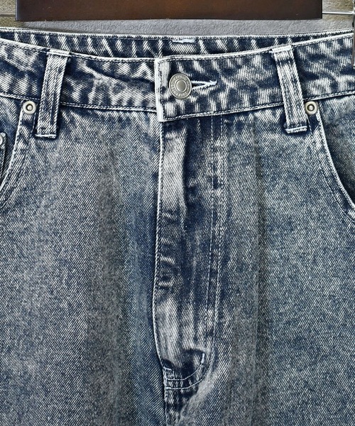 Anytime Songs（エニータイムソングス）の「vintage like loose fit tapered denim pants/ヴィンテージ ライク ルーズフィット テーパード デニムパンツ（デニムパンツ・メンズ・ブラック系その他/ケミカルウォッシュ/ブラック・M/L/XL）」の9枚目の写真