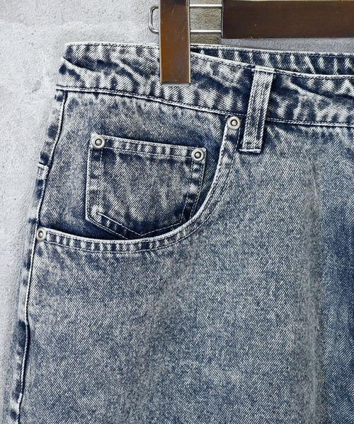 Anytime Songs（エニータイムソングス）の「vintage like loose fit tapered denim pants/ヴィンテージ ライク ルーズフィット テーパード デニムパンツ（デニムパンツ・メンズ・ブラック系その他/ケミカルウォッシュ/ブラック・M/L/XL）」の7枚目の写真