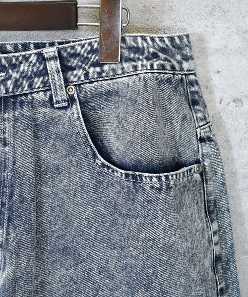 Anytime Songs（エニータイムソングス）の「vintage like loose fit tapered denim pants/ヴィンテージ ライク ルーズフィット テーパード デニムパンツ（デニムパンツ・メンズ・ブラック系その他/ケミカルウォッシュ/ブラック・M/L/XL）」の8枚目の写真