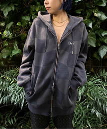 【Dime/ダイム】 CLASSIC CHECKMATE ZIP-HOODIE:裏起毛ジップパーカー