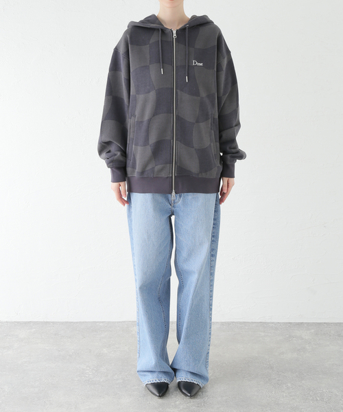 セール】【Dime/ダイム】 CLASSIC CHECKMATE ZIP-HOODIE：裏起毛